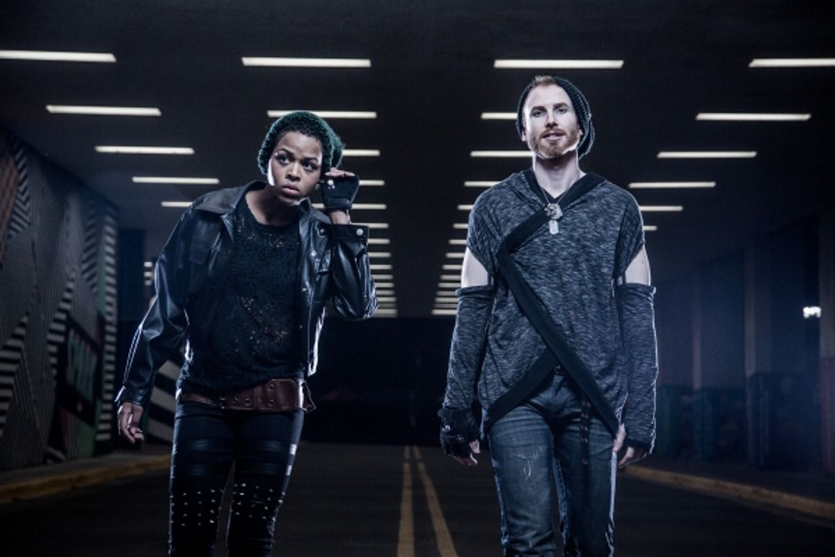 Taylor Robinson as Rosalind and Philip Fletcher as Orlando at 