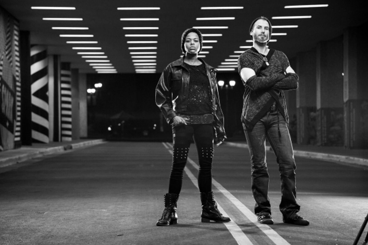 Taylor Robinson as Rosalind and Philip Fletcher as Orlando at 