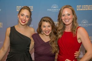 Annelise May Baker (Ensemble), Lillie Cummings (Ado Annie Carnes) and Allison Sill (L Photo