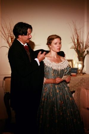 Christian Gray as ''Edgar Allan Poe'' and Heather Chrisler as ''Virginia'' @ BroadwayWorld Christian Gray as ''Edgar Allan Poe'' and Heather Chrisler as ''Virginia'' Photo