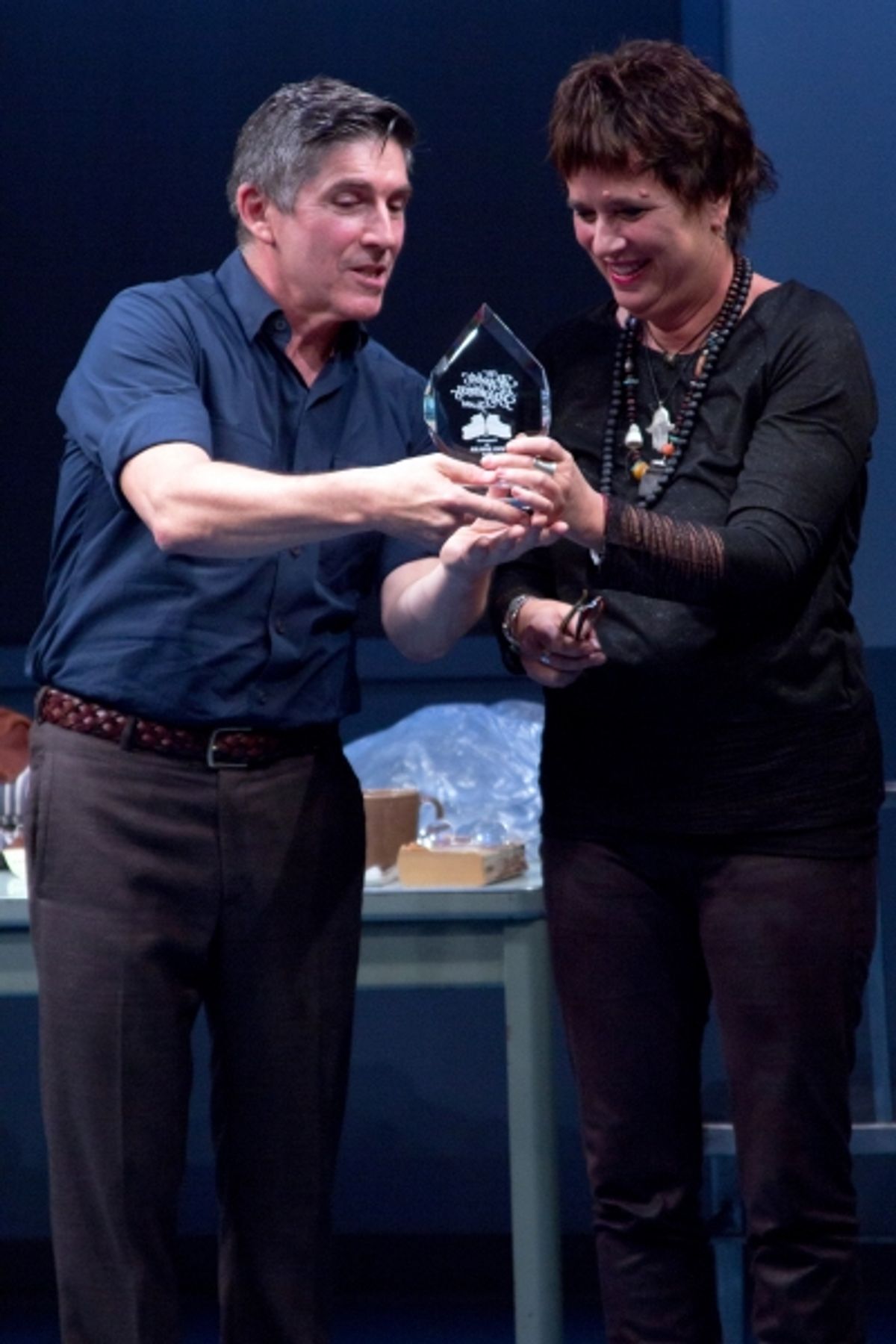 James Lecesne, Eve Ensler at 