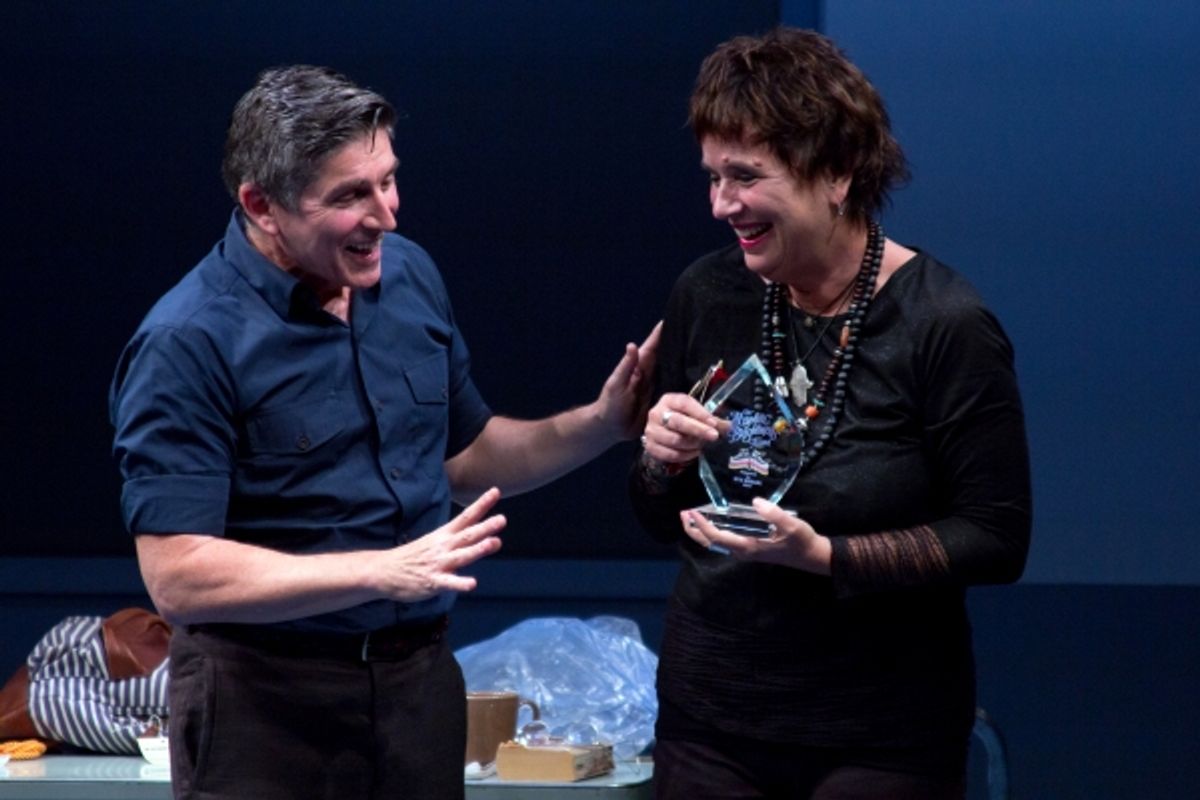 James Lecesne, Eve Ensler at 