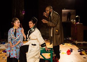 Clare Barron, Purva Bedi and Ugo Chukwu Photo