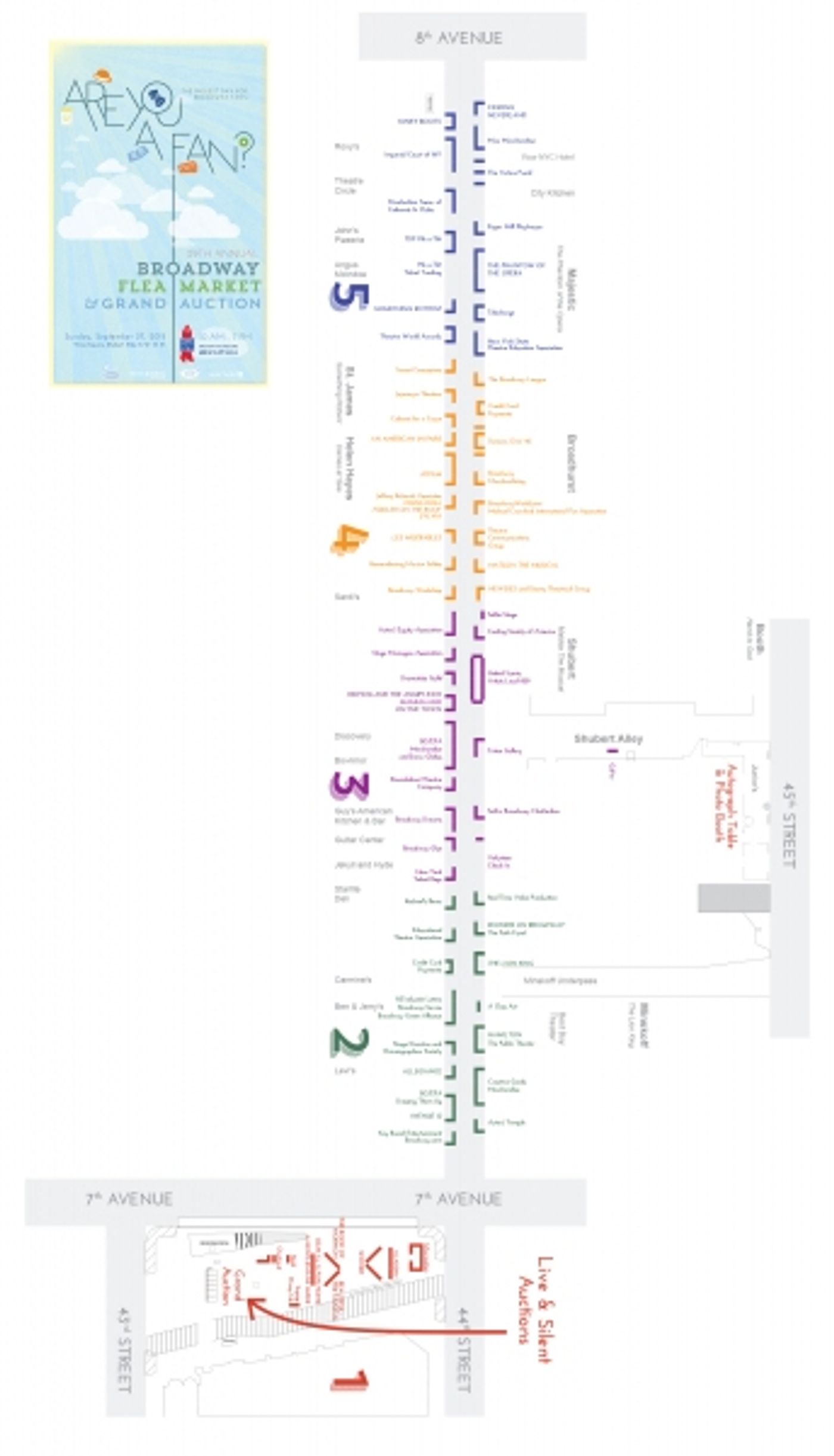 Photo Flash: Don't Get Lost This Weekend! Check Out the BC/EFA Broadway Flea Market Map Photo Flash: Don't Get Lost This Weekend! Check Out the BC/EFA Broadway Flea Market Map Image