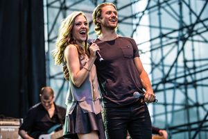 Laura Osnes and Aaron Tveit Photo