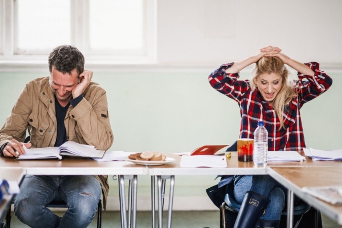 Photo Flash: In Rehearsal with the Cast of PIG FARM at the St. James Theatre  Image