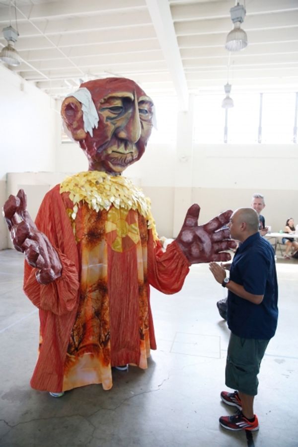  Kinan Valdez with the Grandfather puppet Photo