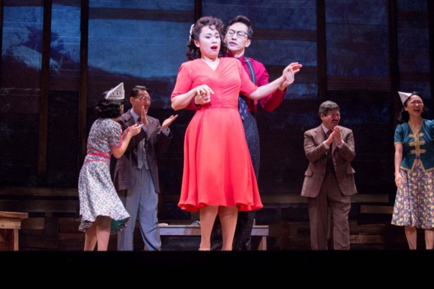 Photo Coverage: ALLEGIANCE Company Gives a Sneak Peek from the Longacre Theatre!  Image
