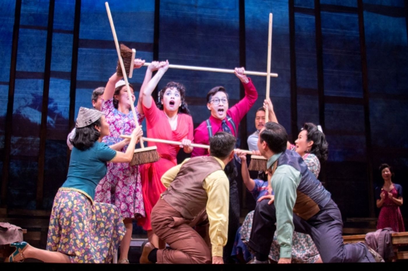 Photo Coverage: ALLEGIANCE Company Gives a Sneak Peek from the Longacre Theatre!  Image