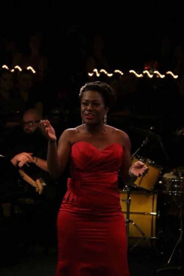 LaToya Gardner sings for Honoree LB Gaiters Photo