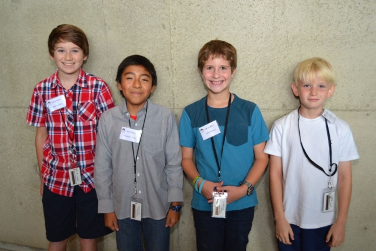Ethan Van Slyke and Sebastian Gervase, with Aidan Pritchard and Jake Heston Miller, who will rotate the role of Oliver at 
