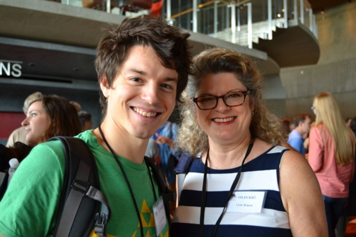 Kyle Coffman (Artful Dodger) and Lynn Watson (dialect coach) at 