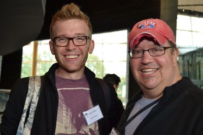 Brad Gardner (assistant music ) and Paul Vogt (Mr. Bumble) Photo
