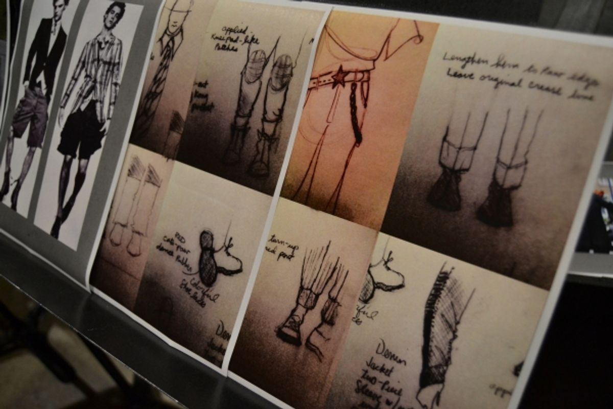 Inspirations for costumes compiled by costume designer Wade Laboissonniere at 