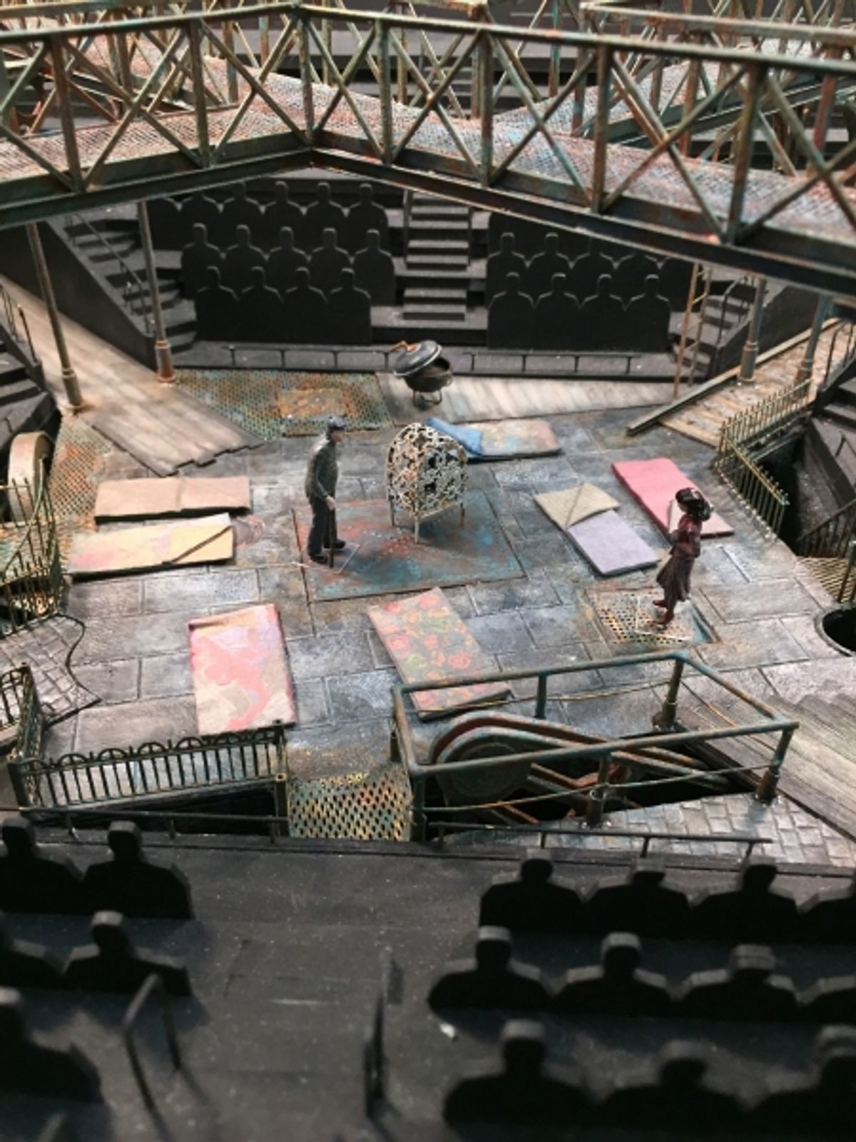 Model of the set design by Tony Award-winning designer Todd Rosenthal at 