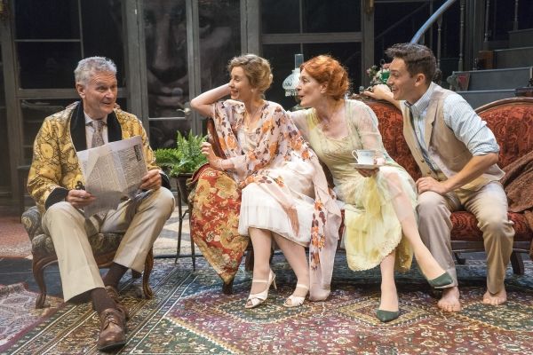 Paul Eggington, Rachael VanWormer, Rosina Reynolds, Charles Evans, Jr. in HAY FEVER Photo