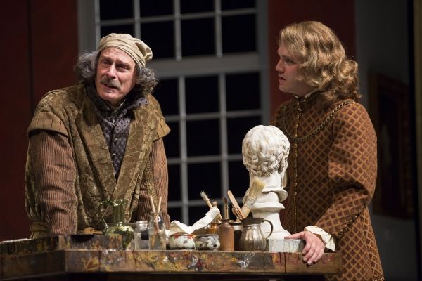 Mitchell Hebert as Rembrandt and Josh Sticklin as his son Titus Photo