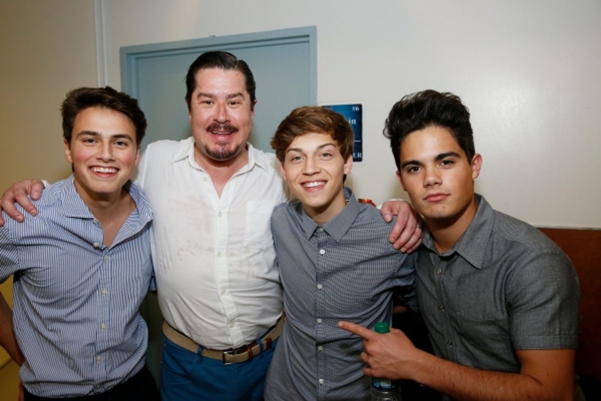 Liam Attridge, Merwin Foard, musicians Ricky Garcia and Emery Kelly at 