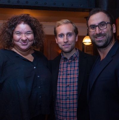  Liesl Tommy with TodayTix co-founders Brian Fenty and Merritt Baer Photo