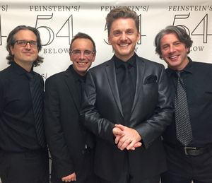 Jason Danieley with the band: Pete Donovan (left), Tedd Firth, Clint DeGanon (right)  Photo