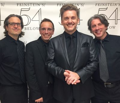 Jason Danieley with the band: Pete Donovan (left), Tedd Firth, Clint DeGanon (right)  Photo