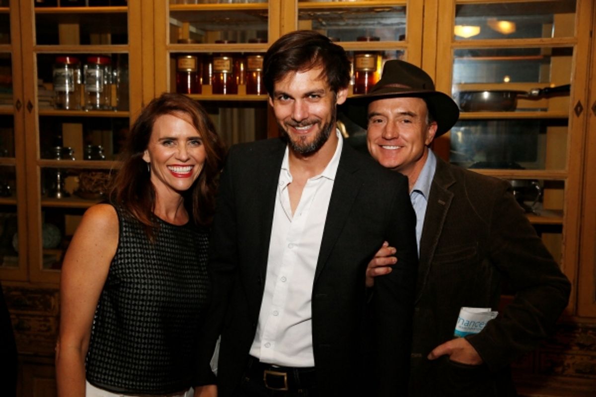 Actress Amy Landecker, Robert Beitzel and Bradley Whitford at 
