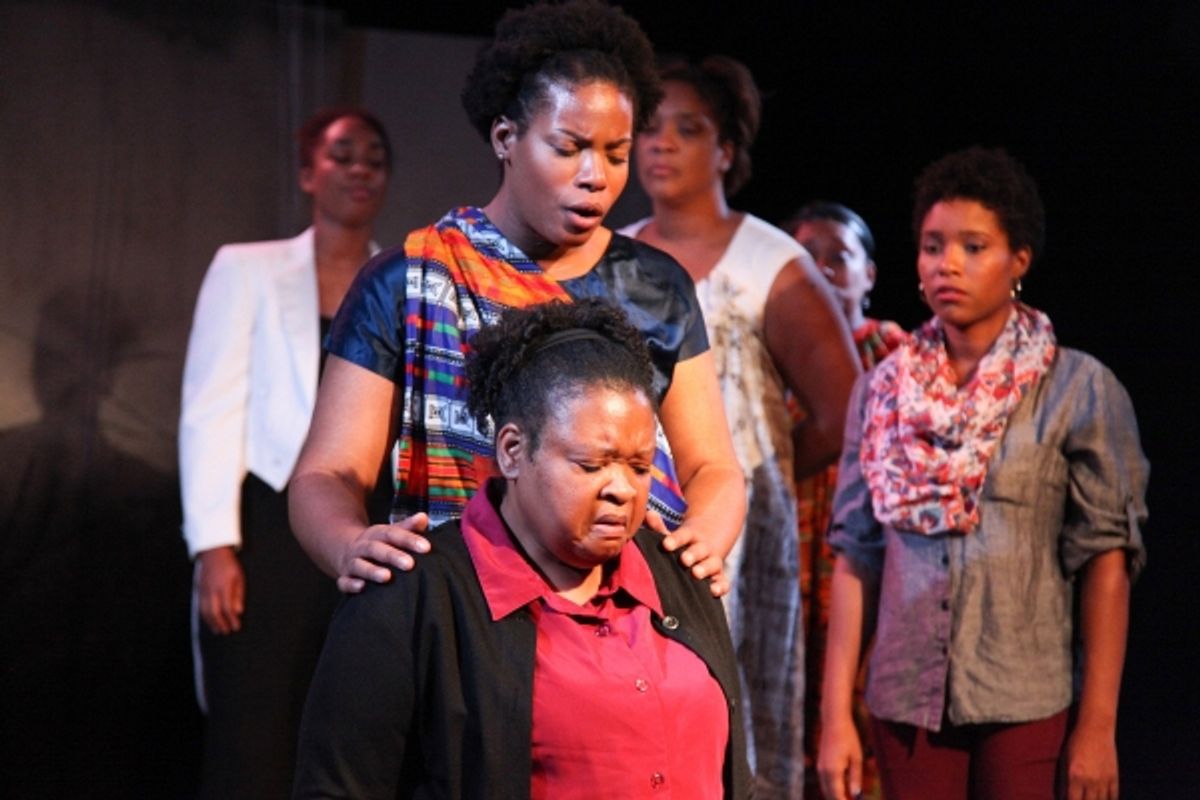 Nadirah Bost with (left to right) Camille Robinson, Nicole Michelle Haskins, DuShon M. Brown, Monette McLin and Toya Turner at 