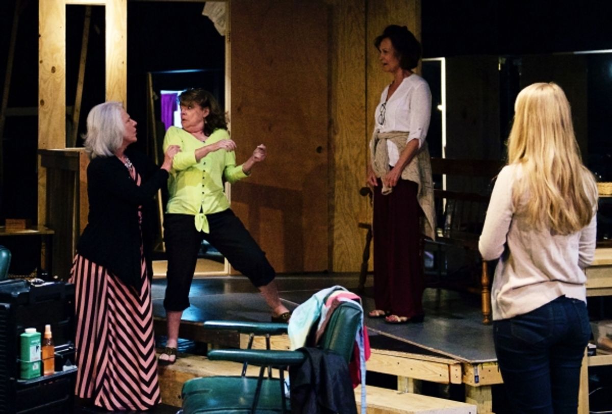 Linda Bradshaw, Sheila Lucas, Babs George, Aly Jones at 