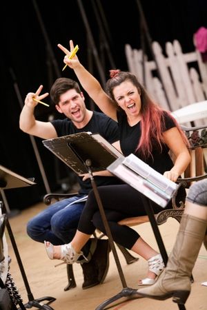 Samuel Edgerly (Jeff) and Desi Oakley (Tina Girlstar)  Photo