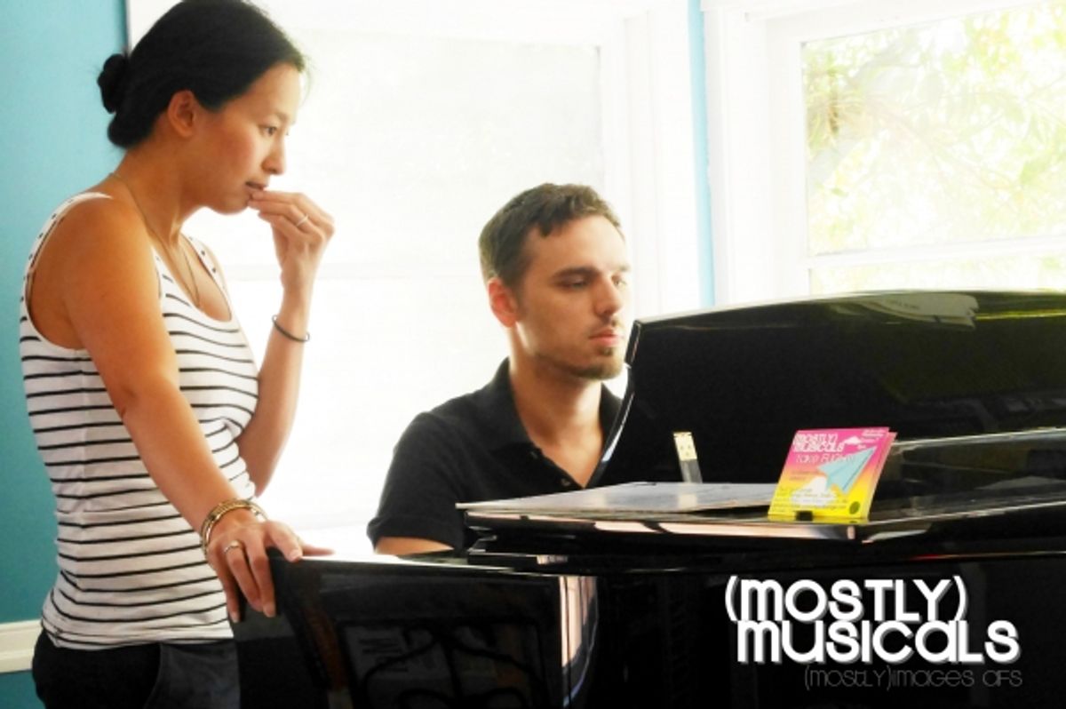 Marie-France Arcilla works on her high-flying song with Gregory Nabours at 