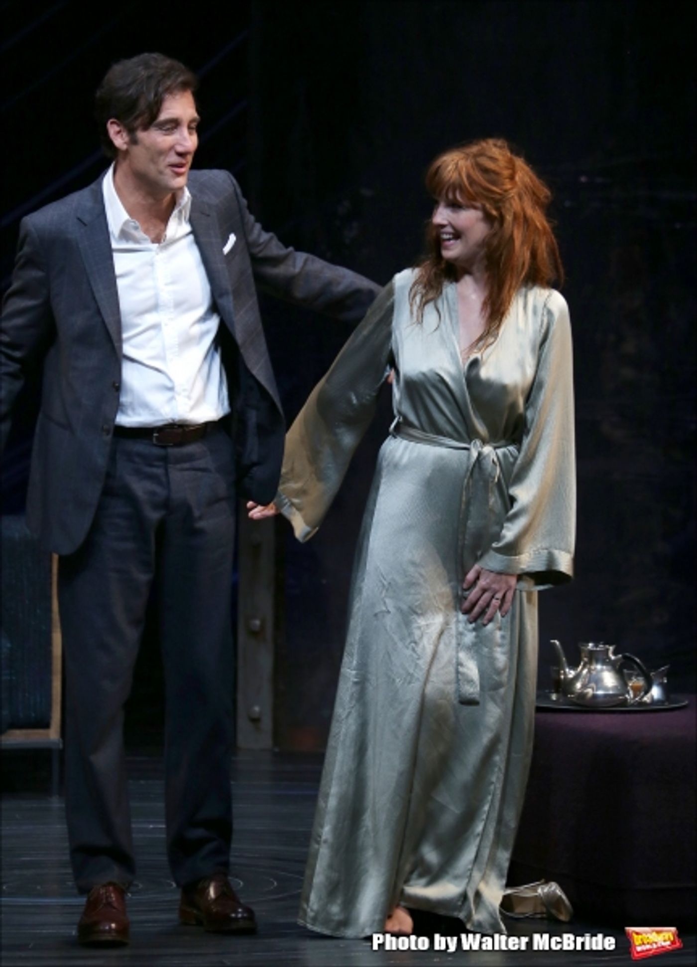 Photo Coverage: Clive Owen, Eve Best and Kelly Reilly Take First Broadway Bows in OLD TIMES!  Image