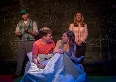 Eric Bryant (Ben) and Sarah Sirota (Amy), foreground, with Adam LeBow and Melissa Tei Photo