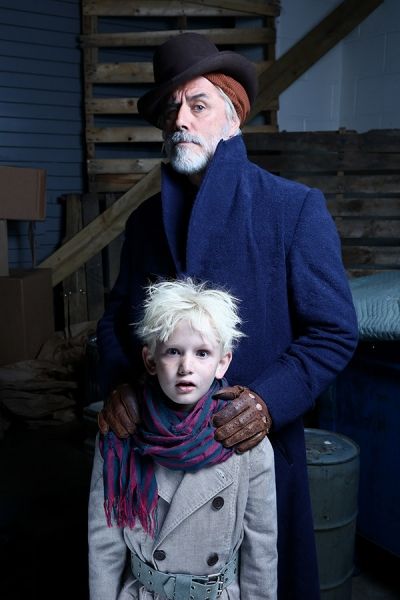 Jeff McCarthy as Fagin and Jake Heston Miller as Oliver Photo