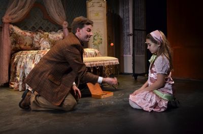 Christopher J. Young as ''Woodnut'' and Olivia Mancuso as ''Iris'' Photo