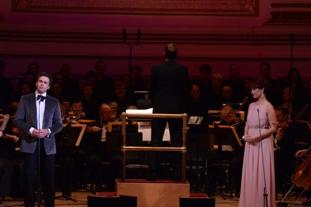 Julian Ovenden, Steven Reineke and Sierra Boggess at 