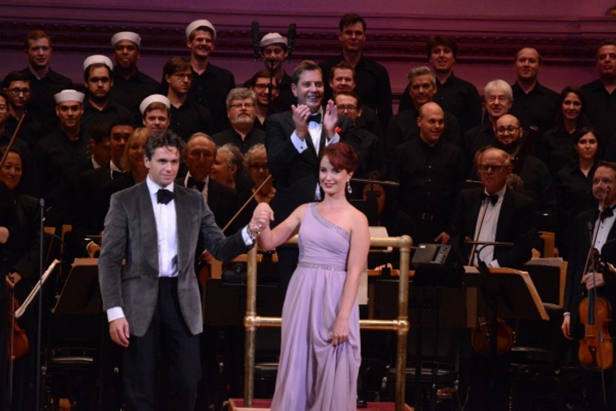 Julian Ovenden, Steven Reineke and Sierra Boggess at 