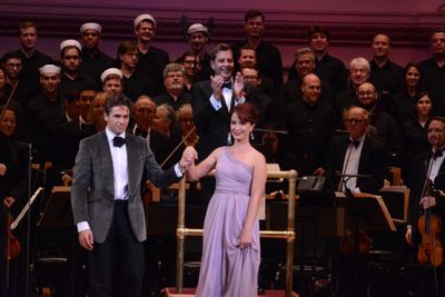 Julian Ovenden, Steven Reineke and Sierra Boggess Photo