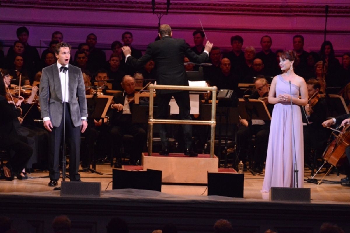 Julian Ovenden, Steven Reineke and Sierra Boggess at 