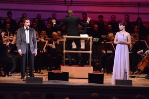 Julian Ovenden, Steven Reineke and Sierra Boggess Photo