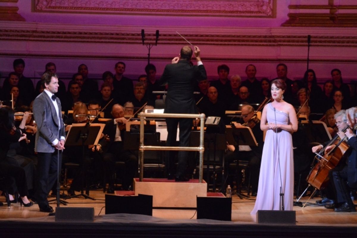 Julian Ovenden, Steven Reineke and Sierra Boggess at 