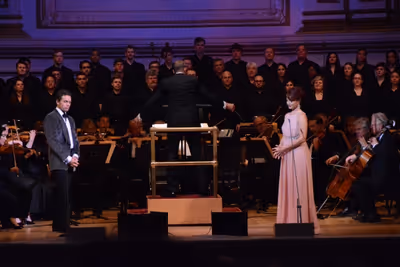 Julian Ovenden, Steven Reineke and Sierra Boggess Photo