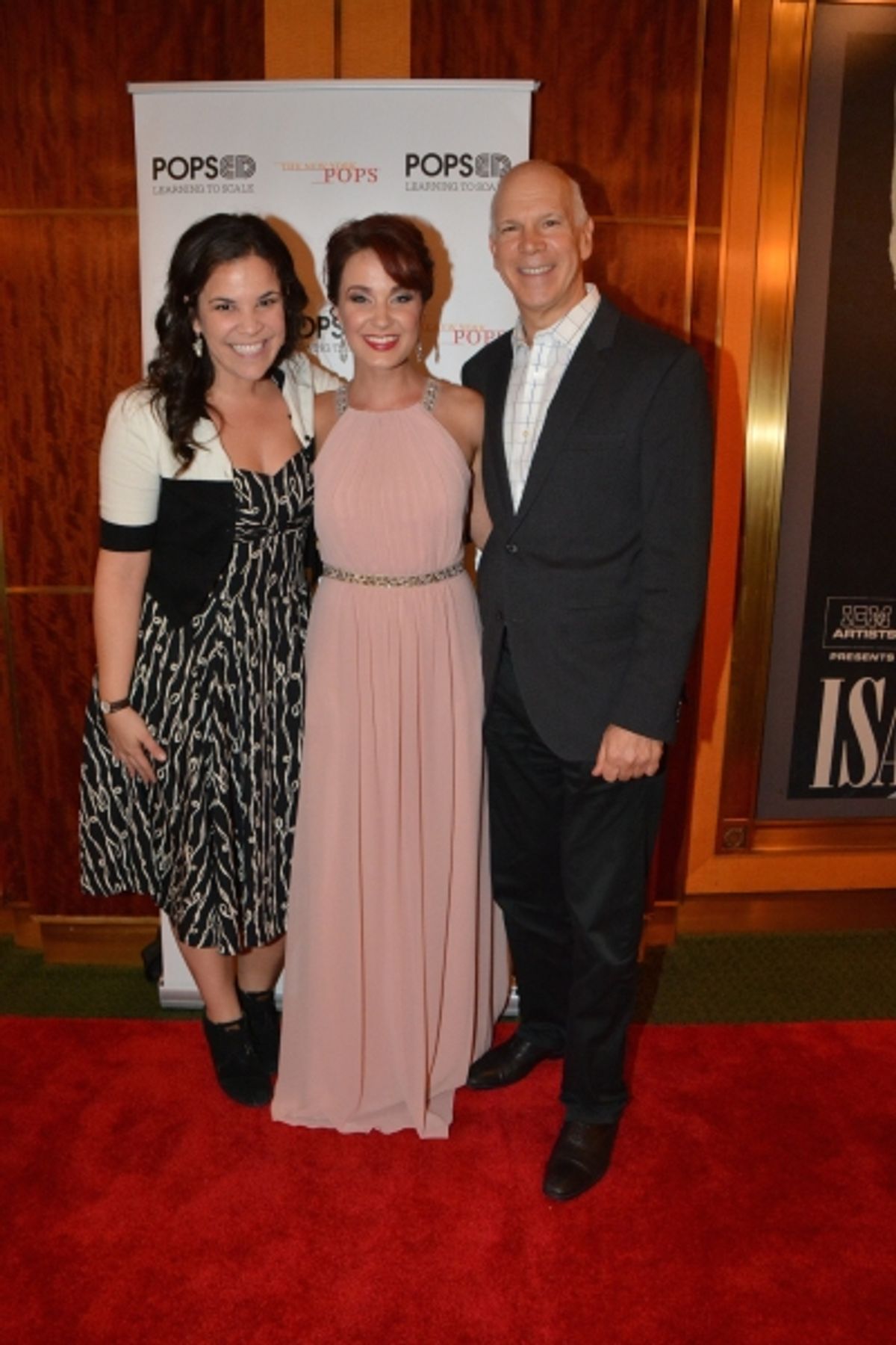 Lindsay Mendez, Sierra Boggess and David Zippel at 
