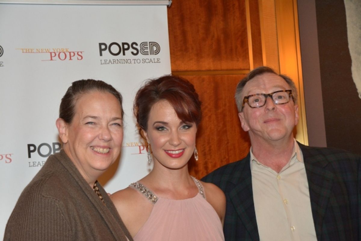 Harriet Harris, Sierra Boggess and Edward Hibbert at 