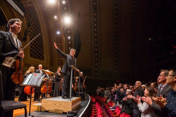 Alan Gilbert, Frank Huang & Orchestra Members  Photo