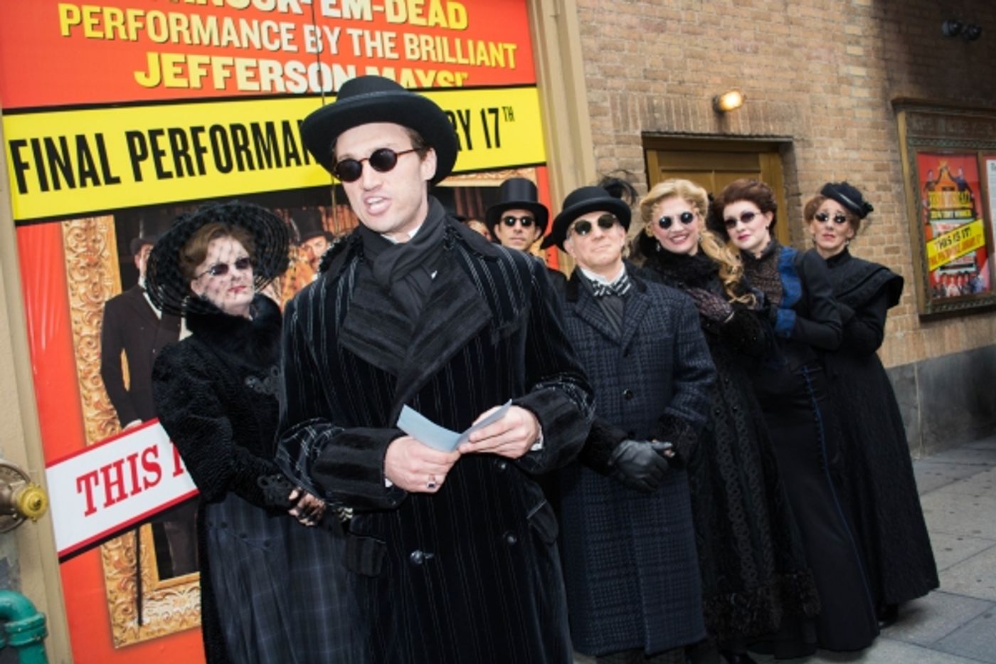 Photo Flash: Jefferson Mays Marks 6,000th Death in 'GENTLEMAN'S GUIDE' with Funeral Procession  Image