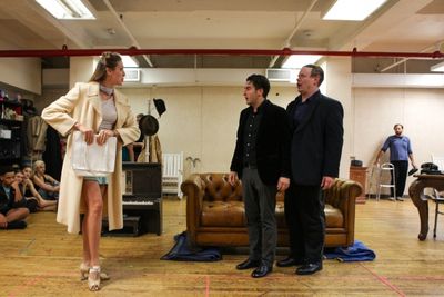 Jessica Ernest as Ulla, Richard Lafleur as Leo Bloom and David Johnson as Max Bialyst Photo