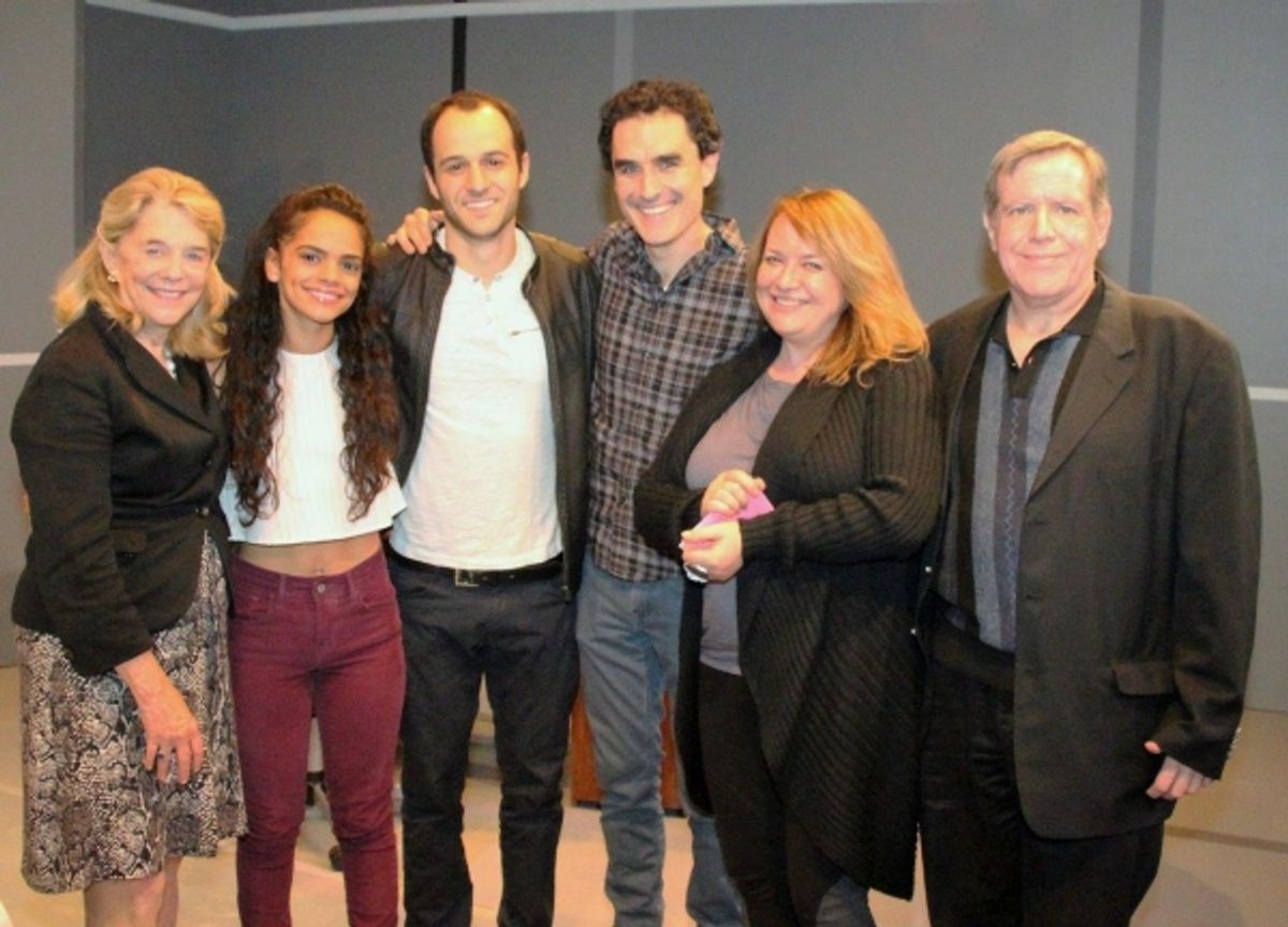 Urban Stages Founding Artistic  Frances Hill,  cast Gizel
Jimenez, Jonathan Silver, Tommy Schrider and  Sarah C Carlsen at 