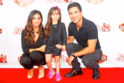 Mario Lopez and Wife Courtney with Daughter Gia Photo