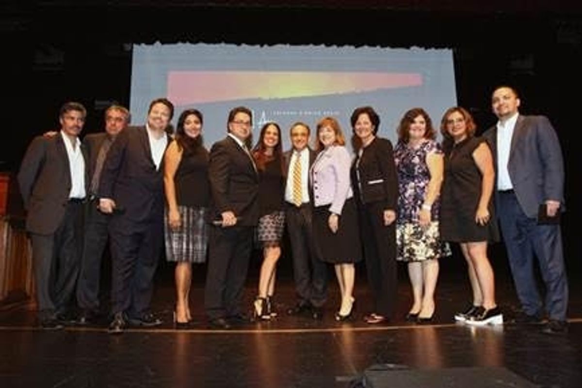 Panelists Esai Morales, Enrique Morones, Rick Najera, Julissa Arce, Jeff Valdez, Soledad O''Brien, Jorge G. Gonzalez, Loretta Sanchez, Monica Lozano Helen Iris Torres, Cristela Alonzo and Luis Cachua at 