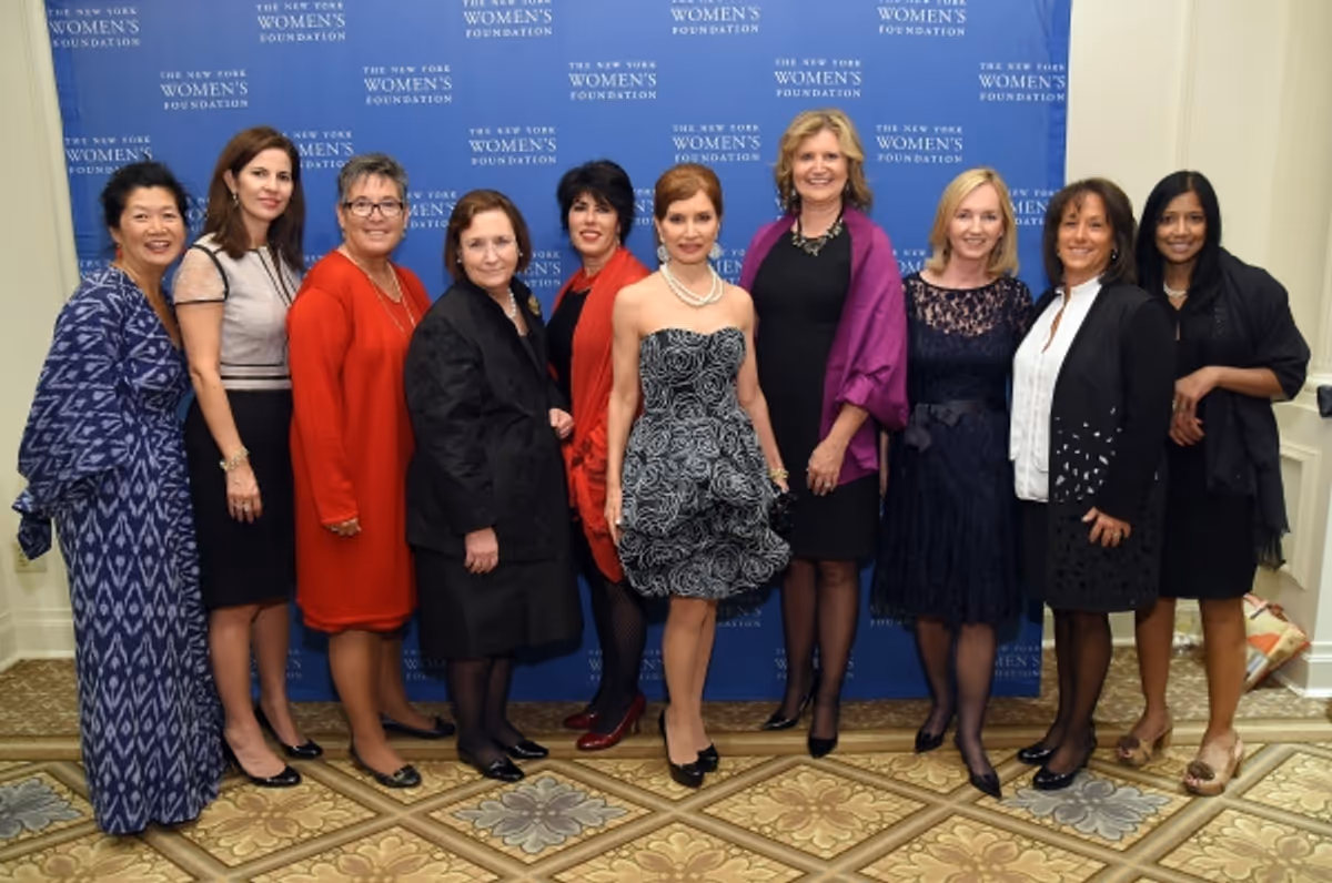 Jean Shafiroff poses with members of New York Women''s Foundation board of directors at 